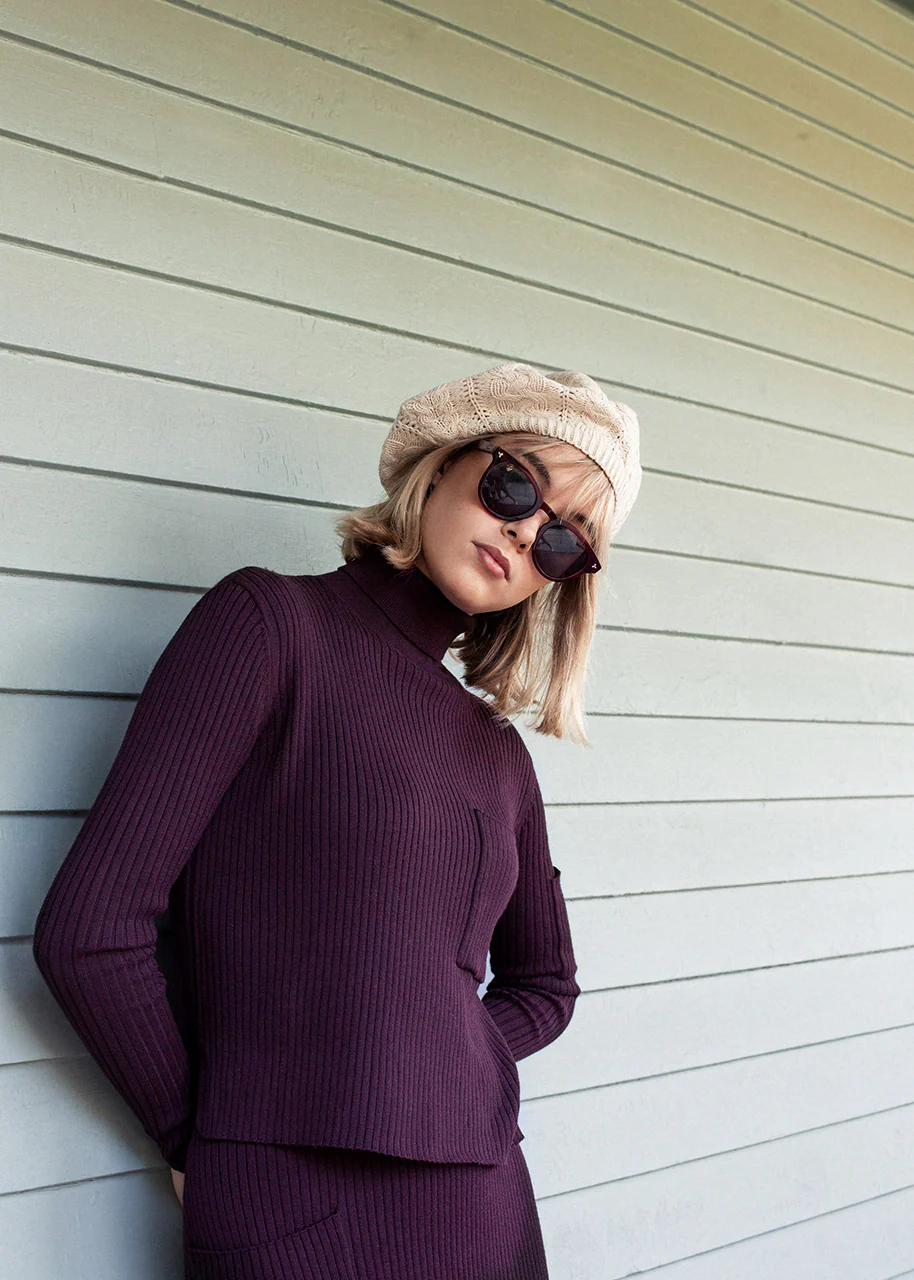 Eggplant Wide Rib Top - Image 4